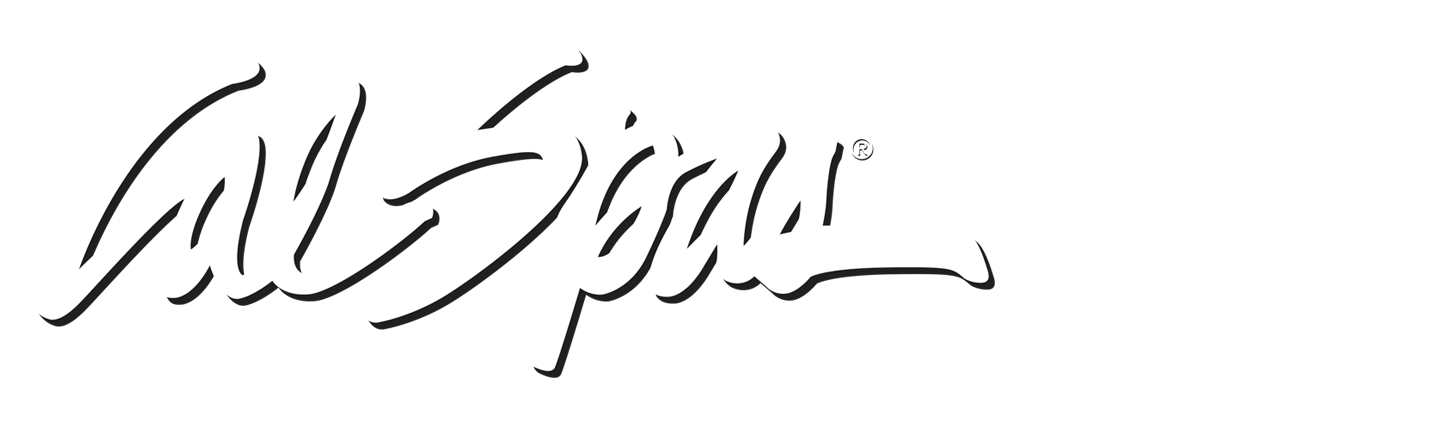 Calspas White logo hot tubs spas for sale Bakersfield